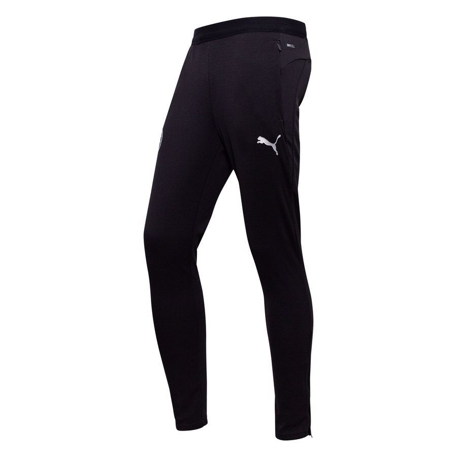 Manchester City Training Trousers - PUMA Black/Puma Silver - Men's-SoccerKits Hub | Buy Soccer Jerseys Online